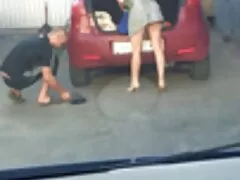 عيد سكسية اجنبية الميلاد مع سانتا فاسد